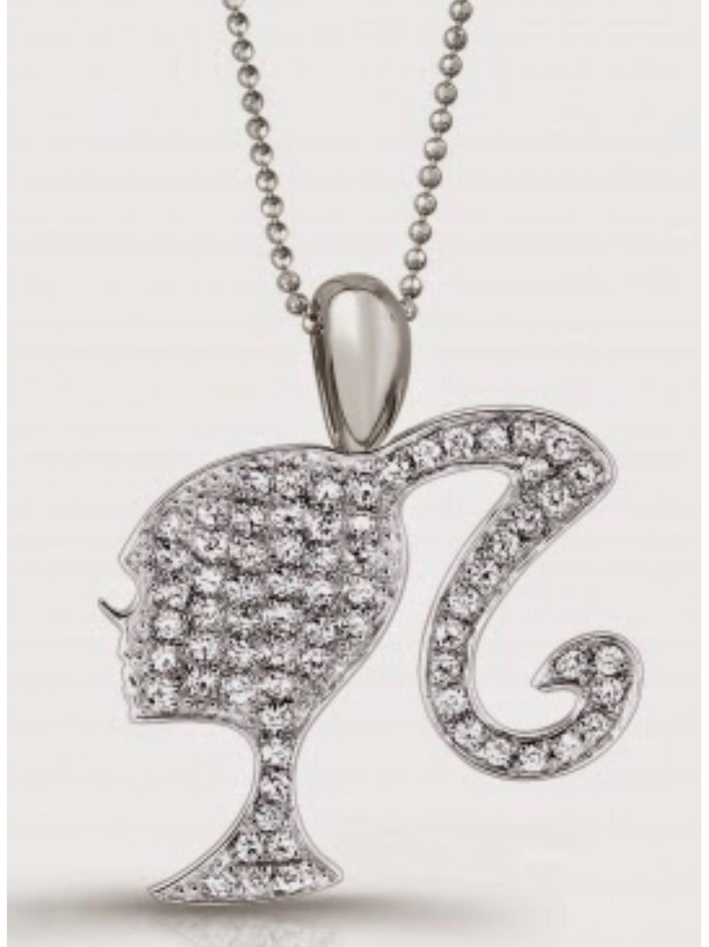 Barbie Rocks by Layna & Alan Friedman Sterling Silver Silhouette Necklace